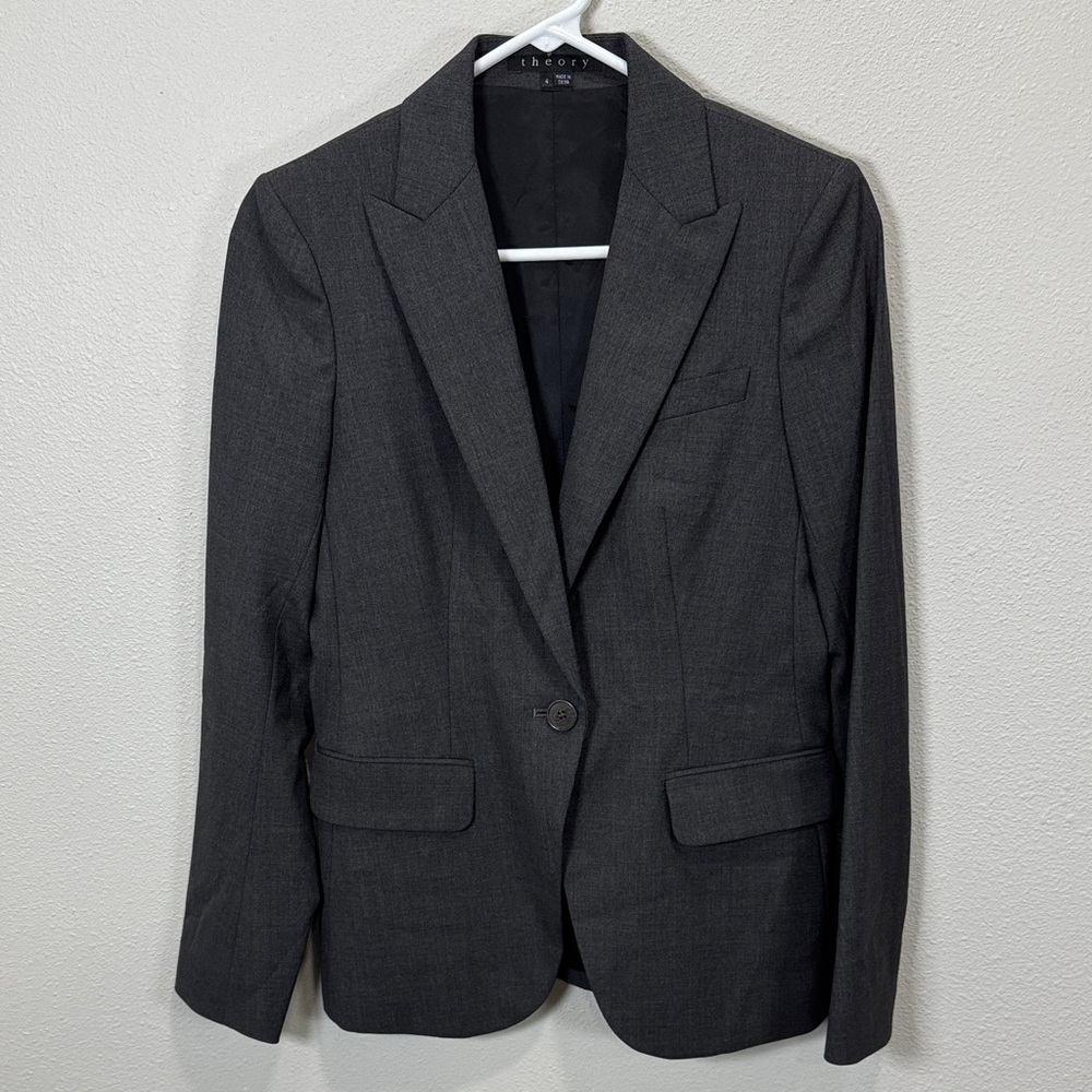 Theory able Taylor blazer jacket in‎ charcoal